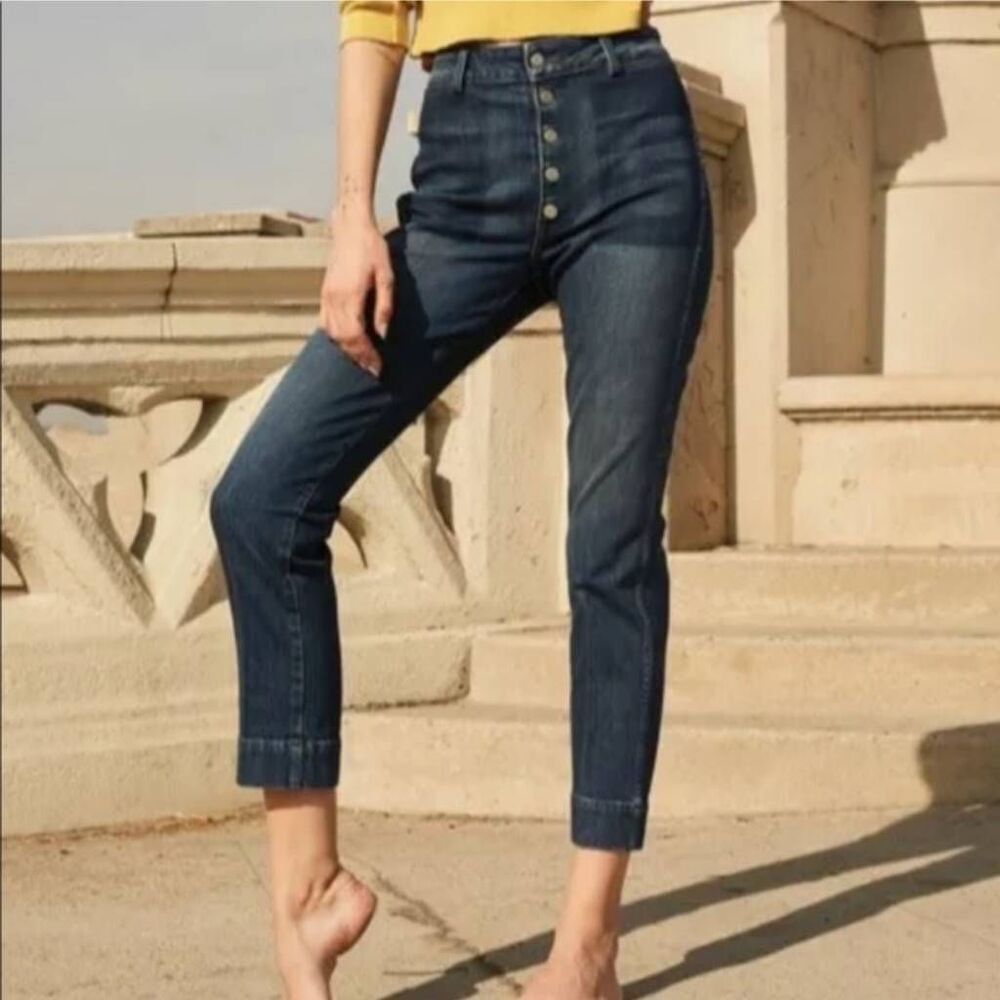 AMO Audrey With Snaps High Rise Jeans Size 30‎
